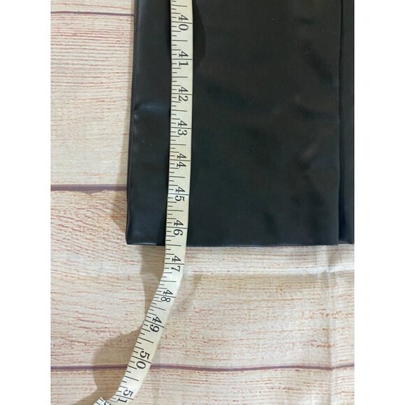 Zara Women's Black Faux Leather High Waist Classic Pants - Small - Picture 3 of 10